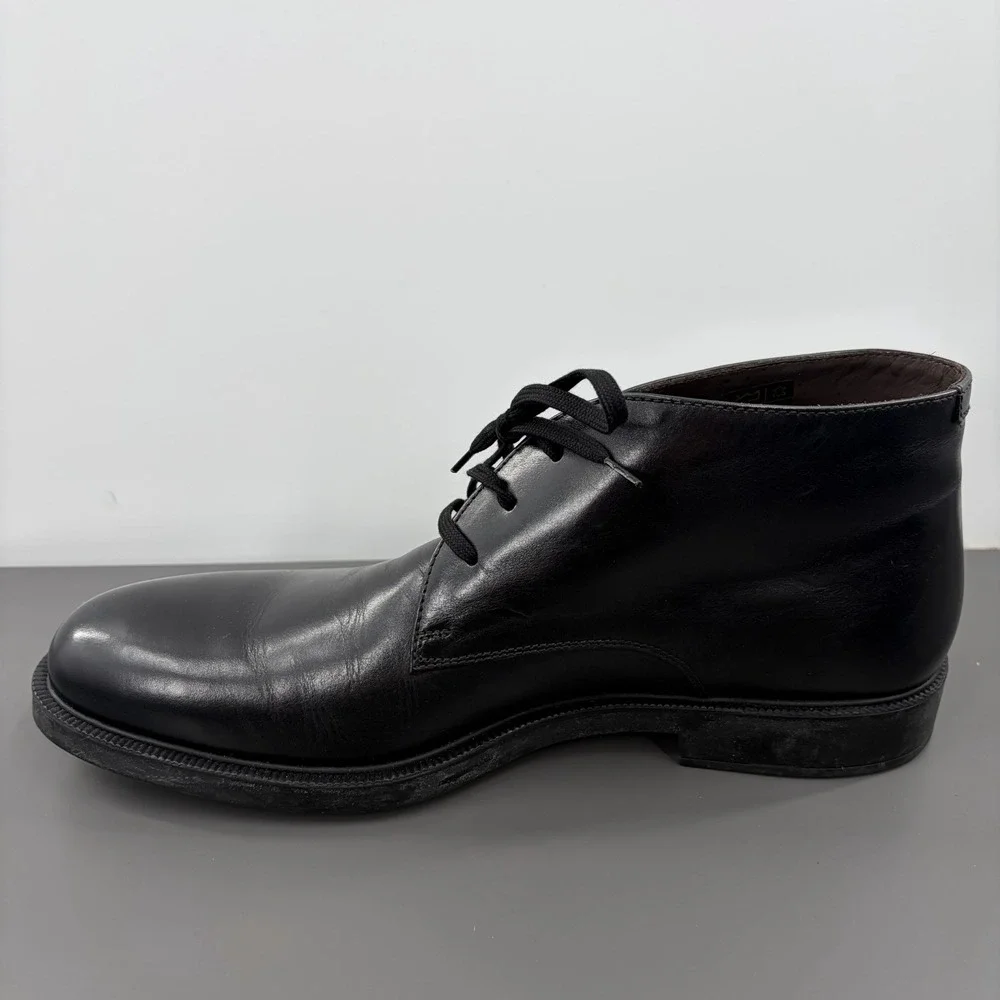 Fratelli Rossetti Mens Black Leather Chukka Ankle Boots Lace-Up Made In Italy 9M